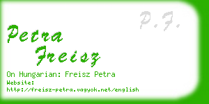 petra freisz business card